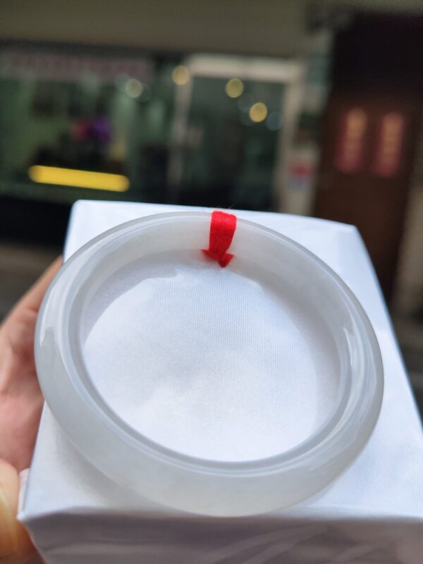 💎天然緬甸玉A貨 冰種白月光正圈手鐲 💎