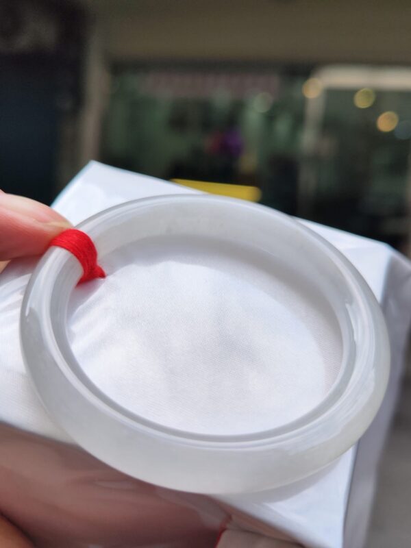 💎天然緬甸玉A貨 冰種白月光正圈手鐲 💎