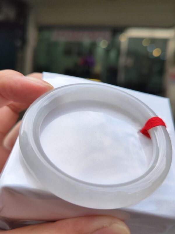 💎天然緬甸玉A貨 冰種白月光正圈手鐲 💎