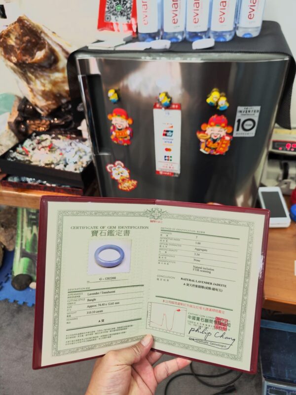 🌸 濃豔粉紫羅蘭滿色正圈手鐲｜天然緬甸玉A貨 🌸