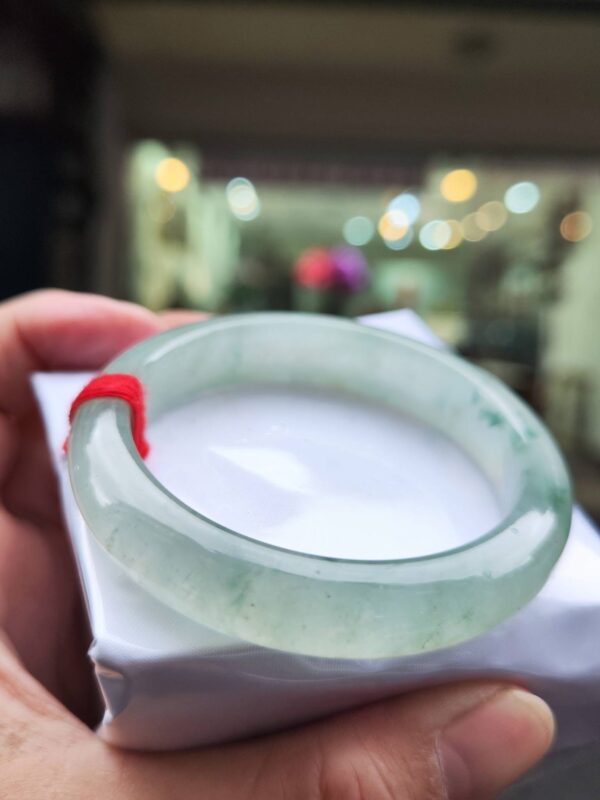 ✨ 放光玻璃種飄花正圈手鐲 ✨