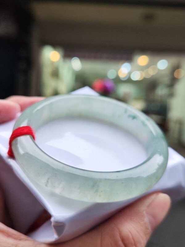 ✨ 放光玻璃種飄花正圈手鐲 ✨