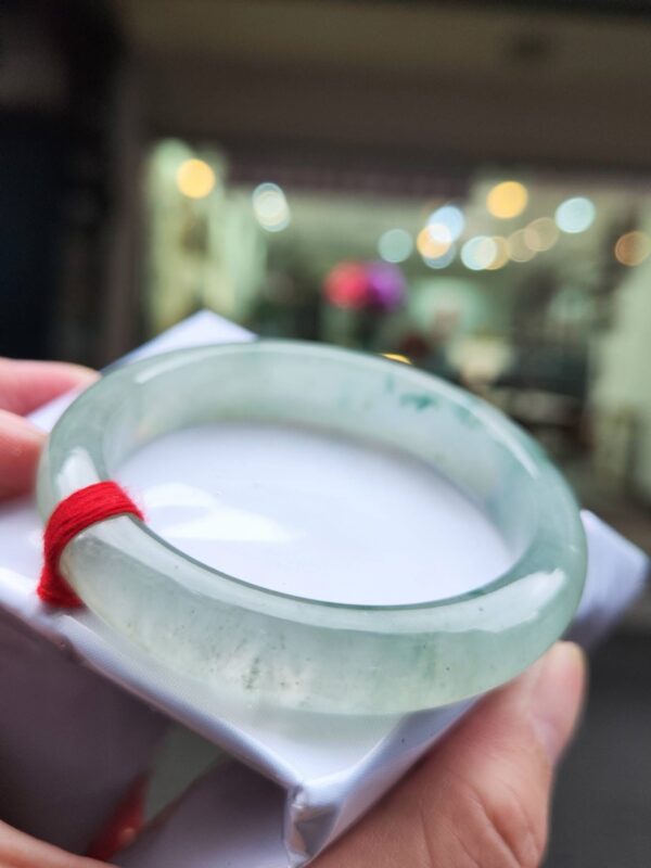 ✨ 放光玻璃種飄花正圈手鐲 ✨