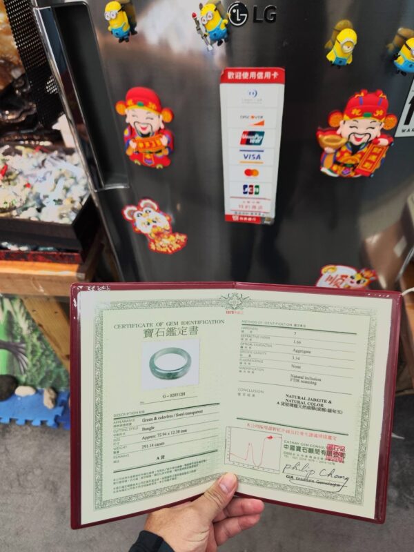 ✨ 放光玻璃種飄花正圈手鐲 ✨