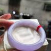 🌸 濃豔粉紫羅蘭滿色正圈手鐲｜天然緬甸玉A貨 🌸