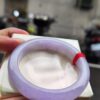 🌸 濃豔粉紫羅蘭滿色正圈手鐲｜天然緬甸玉A貨 🌸