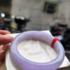 🌸 濃豔粉紫羅蘭滿色正圈手鐲｜天然緬甸玉A貨 🌸