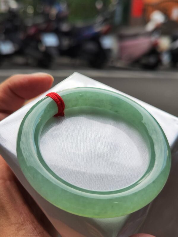 🌸  冰種滿綠正圈圓骨手鐲  天然緬甸玉A貨 🌸