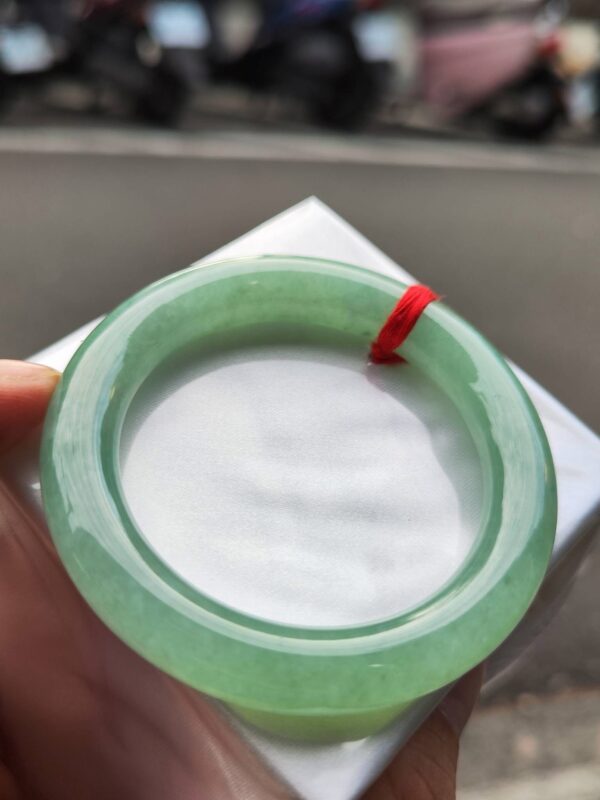 🌸  冰種滿綠正圈圓骨手鐲  天然緬甸玉A貨 🌸