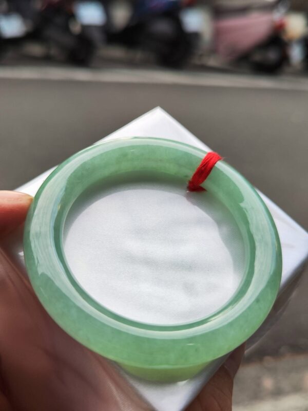 🌸  冰種滿綠正圈圓骨手鐲  天然緬甸玉A貨 🌸