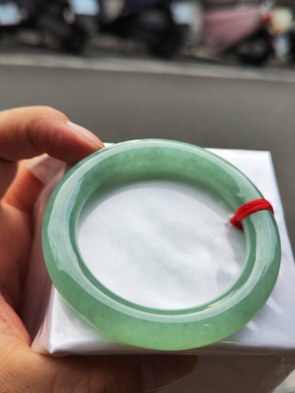 🌸  冰種滿綠正圈圓骨手鐲  天然緬甸玉A貨 🌸