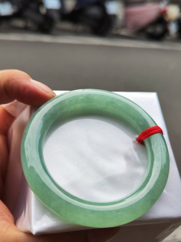 🌸  冰種滿綠正圈圓骨手鐲  天然緬甸玉A貨 🌸