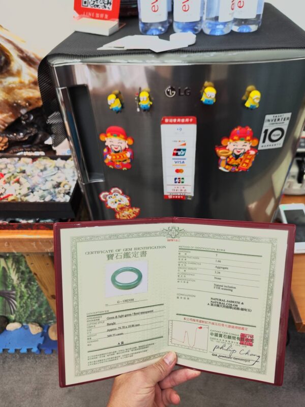 🌸  冰種滿綠正圈圓骨手鐲  天然緬甸玉A貨 🌸