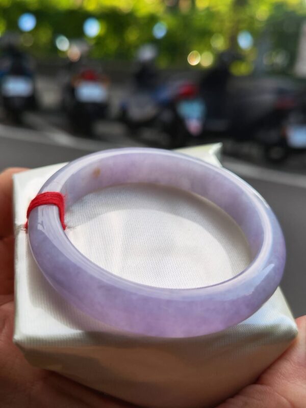 🌸冰透滿色濃紫羅蘭正圈手鐲  天然緬甸玉A貨 🌸