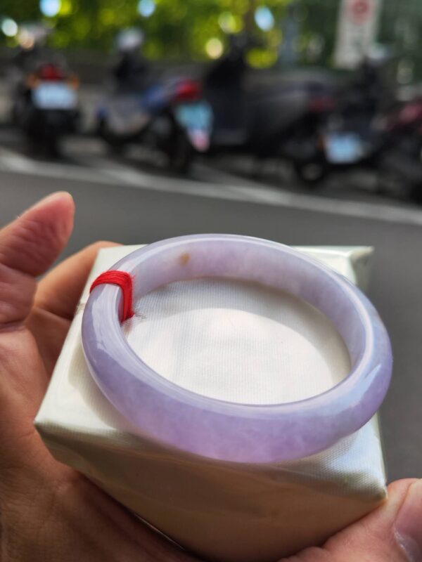 🌸冰透滿色濃紫羅蘭正圈手鐲  天然緬甸玉A貨 🌸