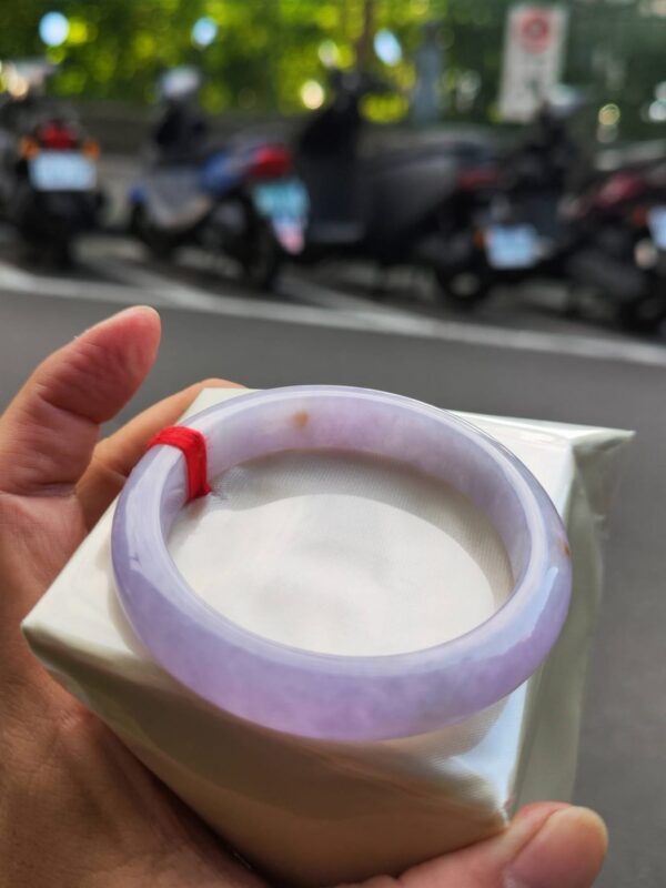 🌸冰透滿色濃紫羅蘭正圈手鐲  天然緬甸玉A貨 🌸