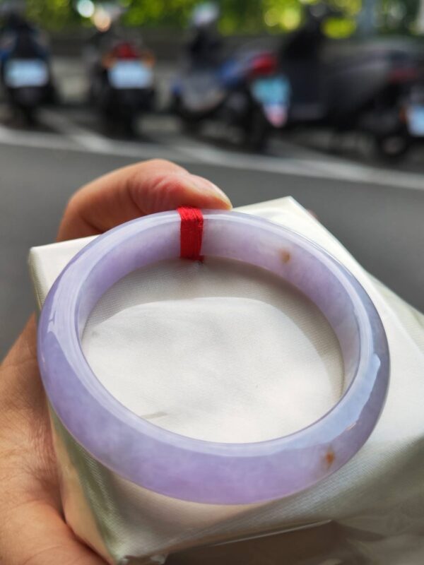 🌸冰透滿色濃紫羅蘭正圈手鐲  天然緬甸玉A貨 🌸