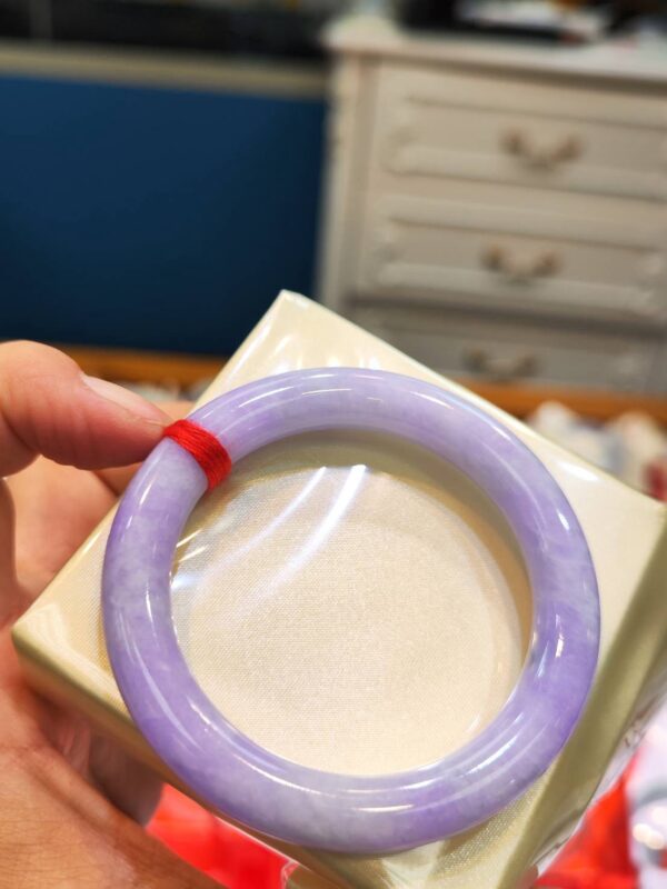 🌸濃紫羅蘭圓骨正圈手鐲  天然緬甸玉A貨 🌸