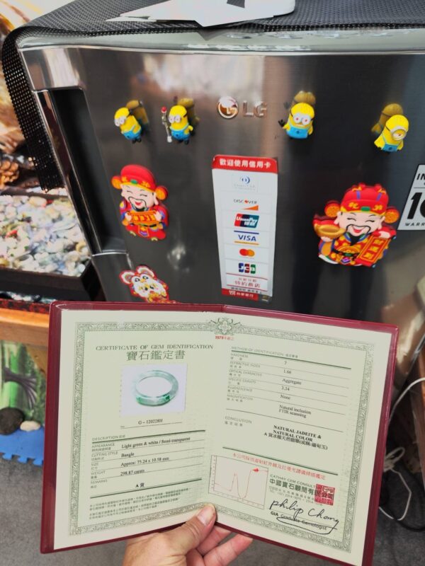 🌸  冰種飄綠正圈圓骨手鐲  天然緬甸玉A貨 🌸