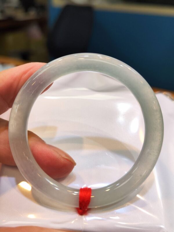 🌸  放光玻璃種白月光正圈手鐲  天然緬甸玉A貨 🌸