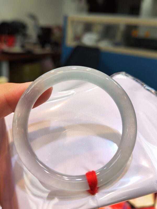 🌸  放光玻璃種白月光正圈手鐲  天然緬甸玉A貨 🌸