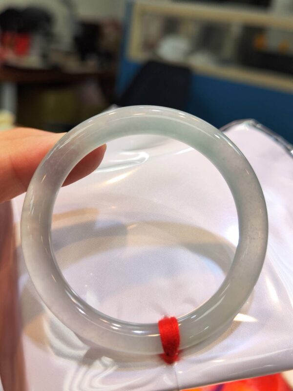 🌸  放光玻璃種白月光正圈手鐲  天然緬甸玉A貨 🌸