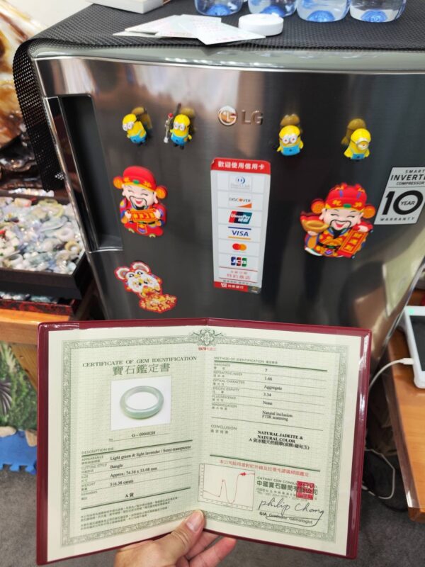 🌸  冰種飄綠絲正圈厚庄手鐲  天然緬甸玉A貨 🌸