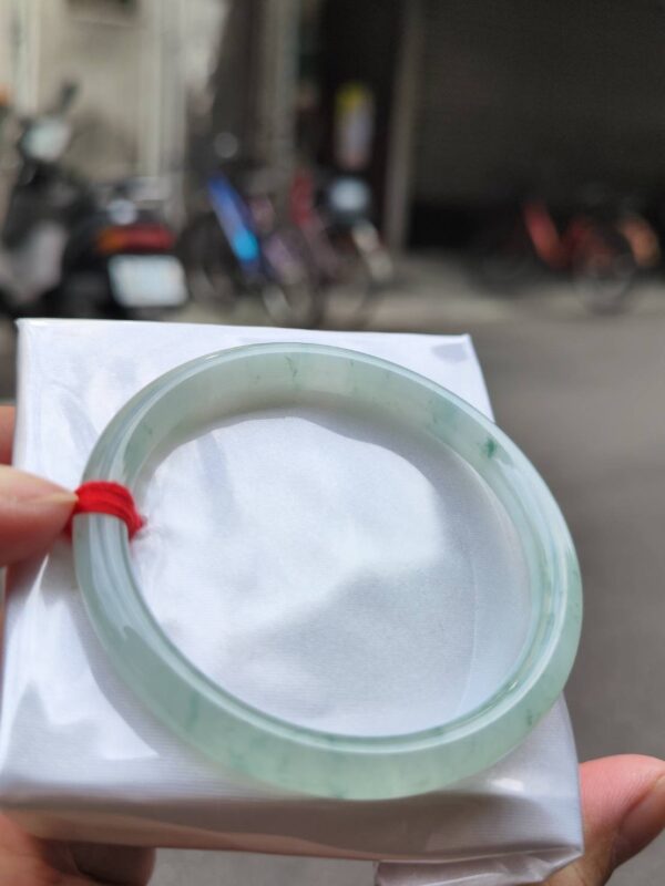 🌸  冰種飄花正圈圓骨手鐲  天然緬甸玉A貨 🌸