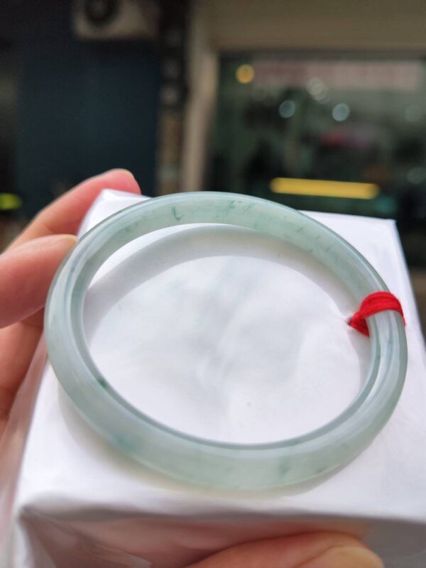 🌸  冰種飄花正圈圓骨手鐲  天然緬甸玉A貨 🌸