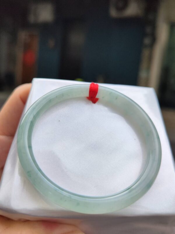 🌸  冰種飄花正圈圓骨手鐲  天然緬甸玉A貨 🌸