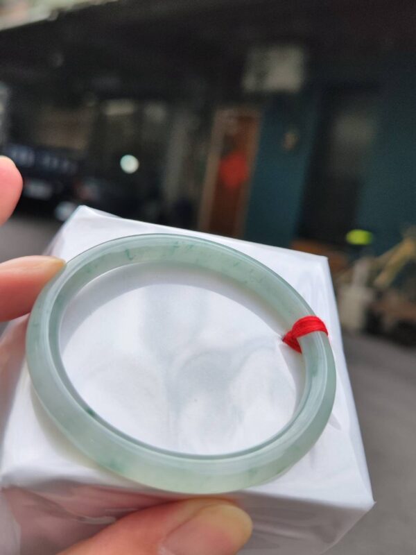 🌸  冰種飄花正圈圓骨手鐲  天然緬甸玉A貨 🌸