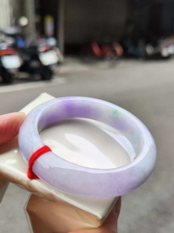 🌸濃紫羅蘭春彩正圈手鐲  天然緬甸玉A貨 🌸