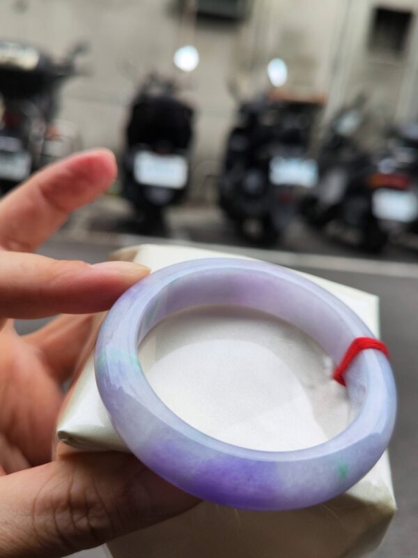 🌸濃紫羅蘭春彩正圈手鐲  天然緬甸玉A貨 🌸