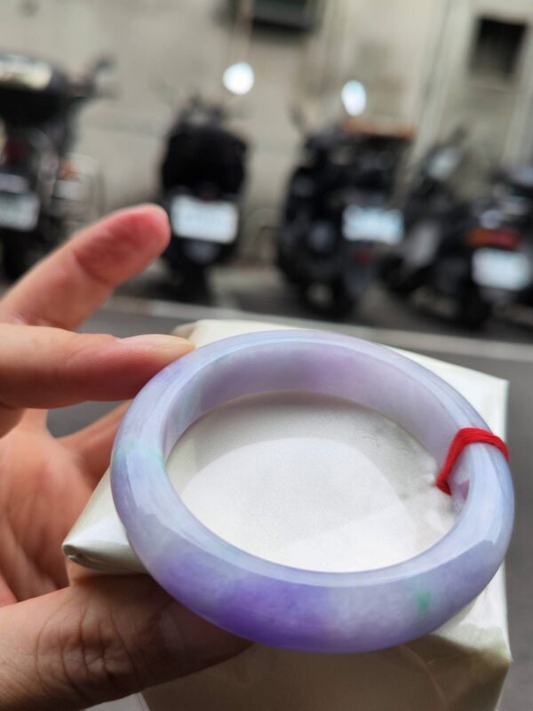 🌸濃紫羅蘭春彩正圈手鐲  天然緬甸玉A貨 🌸