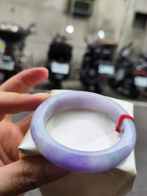 🌸濃紫羅蘭春彩正圈手鐲  天然緬甸玉A貨 🌸
