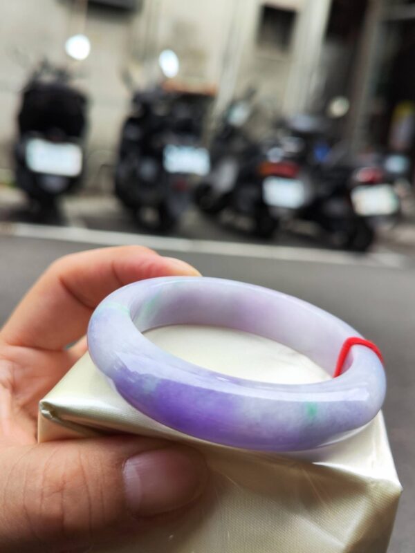 🌸濃紫羅蘭春彩正圈手鐲  天然緬甸玉A貨 🌸