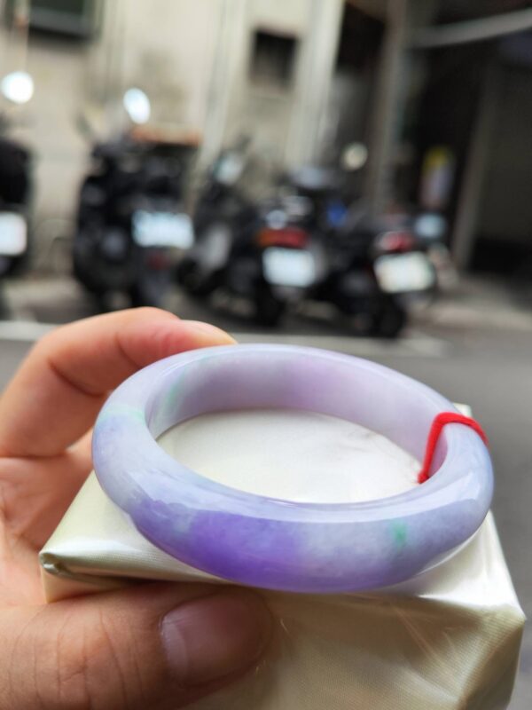 🌸濃紫羅蘭春彩正圈手鐲  天然緬甸玉A貨 🌸