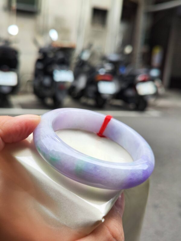 🌸濃紫羅蘭春彩正圈手鐲  天然緬甸玉A貨 🌸
