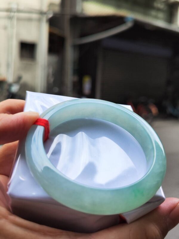 🌸  冰種蘋果綠正圈厚庄手鐲  天然緬甸玉A貨 🌸