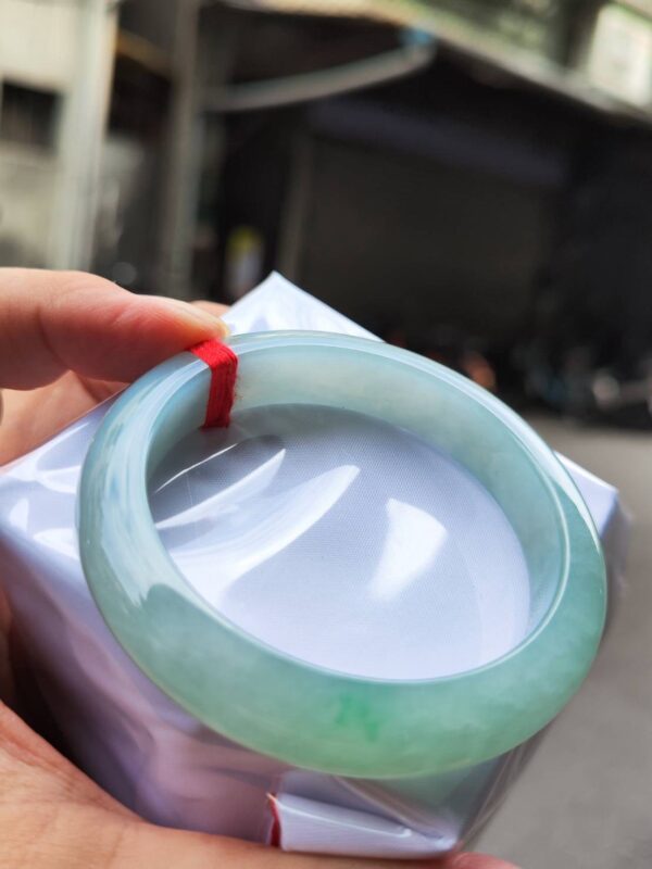 🌸  冰種蘋果綠正圈厚庄手鐲  天然緬甸玉A貨 🌸