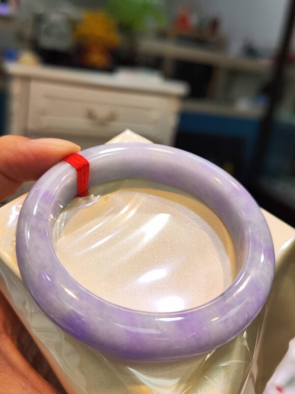 🌸濃豔紫羅蘭正圈厚庄手鐲天然緬甸玉A貨 🌸