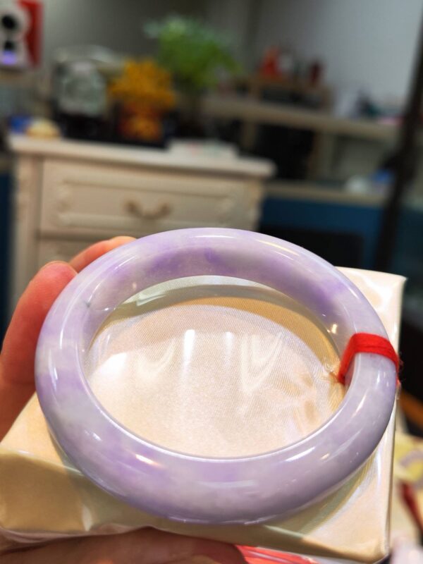 🌸濃豔紫羅蘭正圈厚庄手鐲天然緬甸玉A貨 🌸