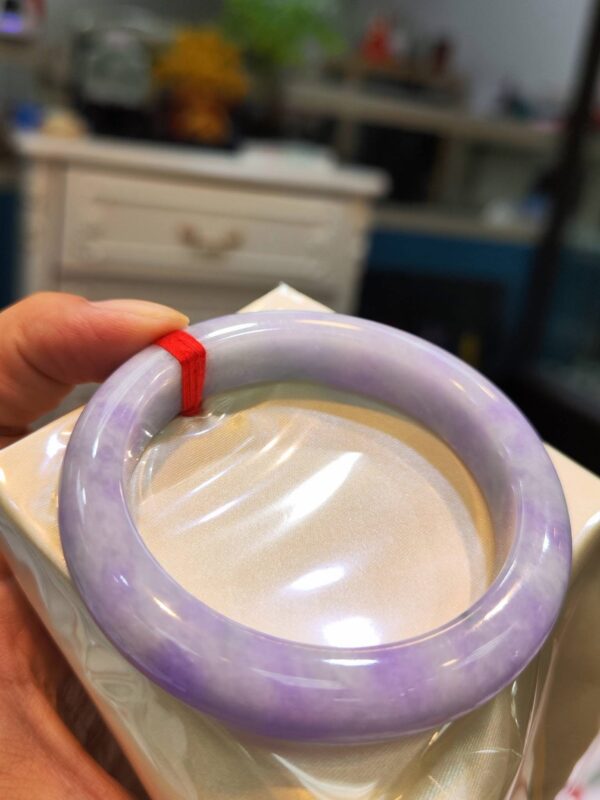 🌸濃豔紫羅蘭正圈厚庄手鐲天然緬甸玉A貨 🌸