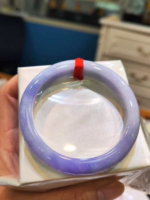 🌸濃紫羅蘭正圈手鐲  天然緬甸玉A貨 🌸