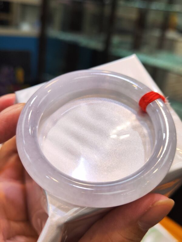 天然緬甸玉A貨 ((冰種))白月光正圈手鐲