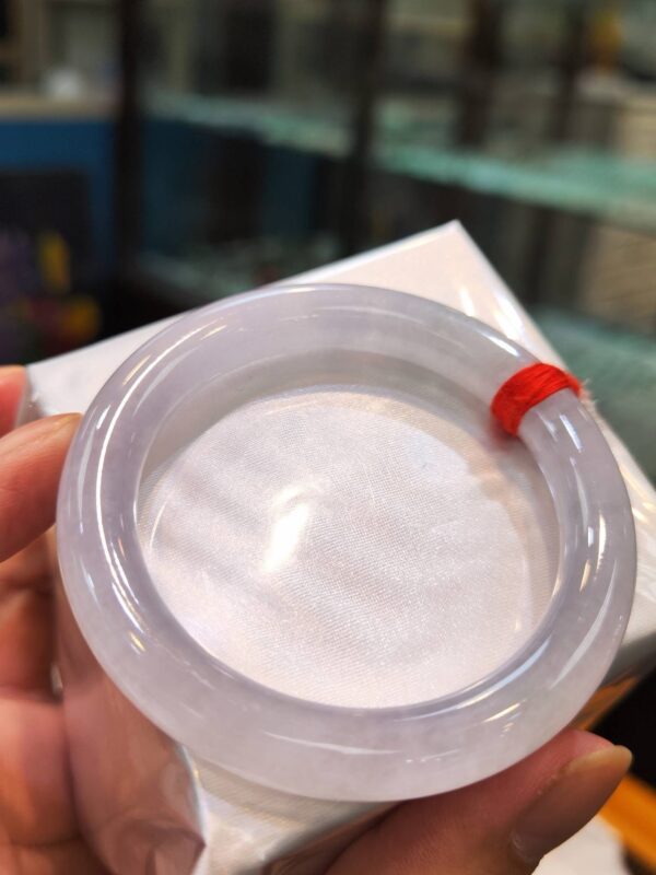 天然緬甸玉A貨 ((冰種))白月光正圈手鐲