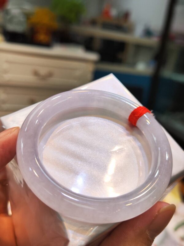 天然緬甸玉A貨 ((冰種))白月光正圈手鐲
