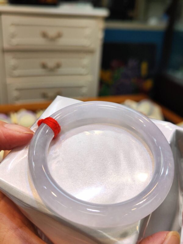天然緬甸玉A貨 ((冰種))白月光正圈手鐲