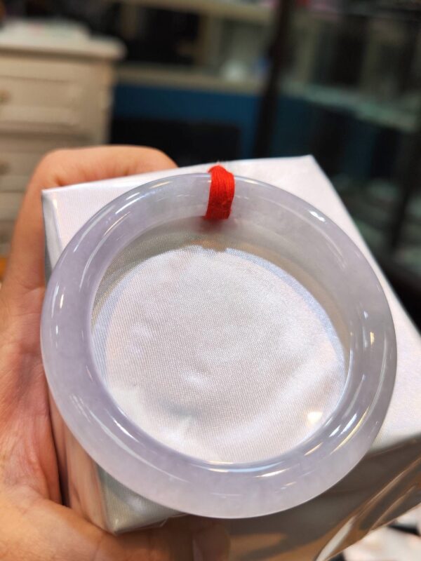 天然緬甸玉A貨 ((冰種))白月光正圈手鐲