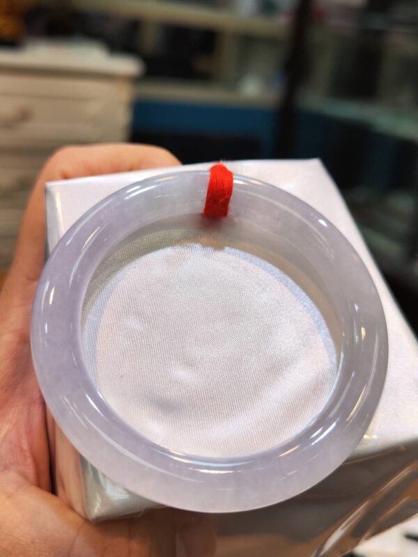 天然緬甸玉A貨 ((冰種))白月光正圈手鐲